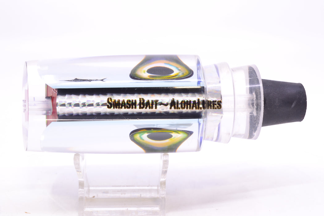 Aloha Lures Clear Mirrored Purple Rainbow Back Taxi Eyes Smash Bait 14" 9.5oz
