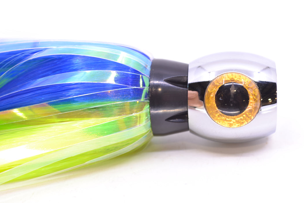 Iland Lures Blue-Chartreuse Flash Hair Chrome Head Sea Star 6.75" 1.5oz SS700F-BL/CH