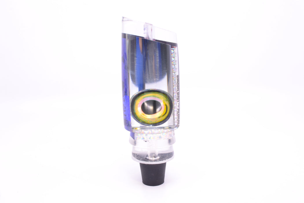 Aloha Lures Clear Mirrored Purple Rainbow Back Taxi Eyes Smash Bait 14" 9.5oz