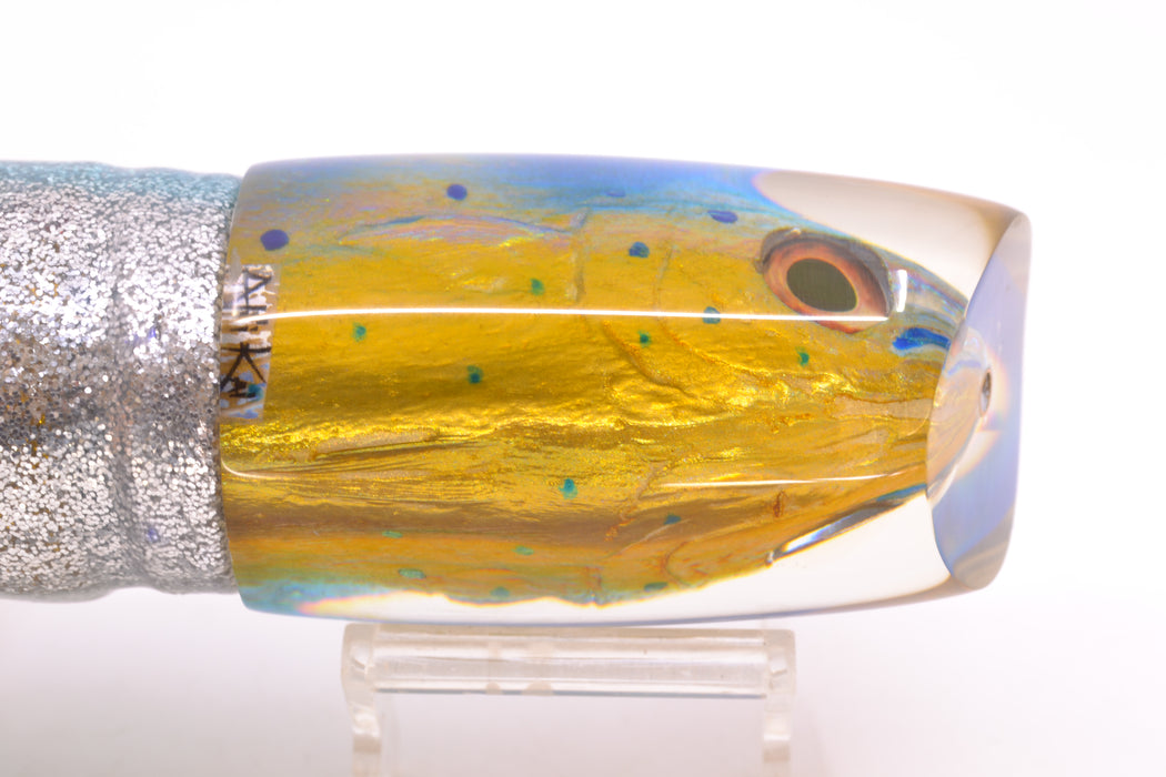 Ali'i Kai Lures Mahi Fish Head Large Kill Switch 12" 11.5oz Skirted Blue-Silver/Green-Gold