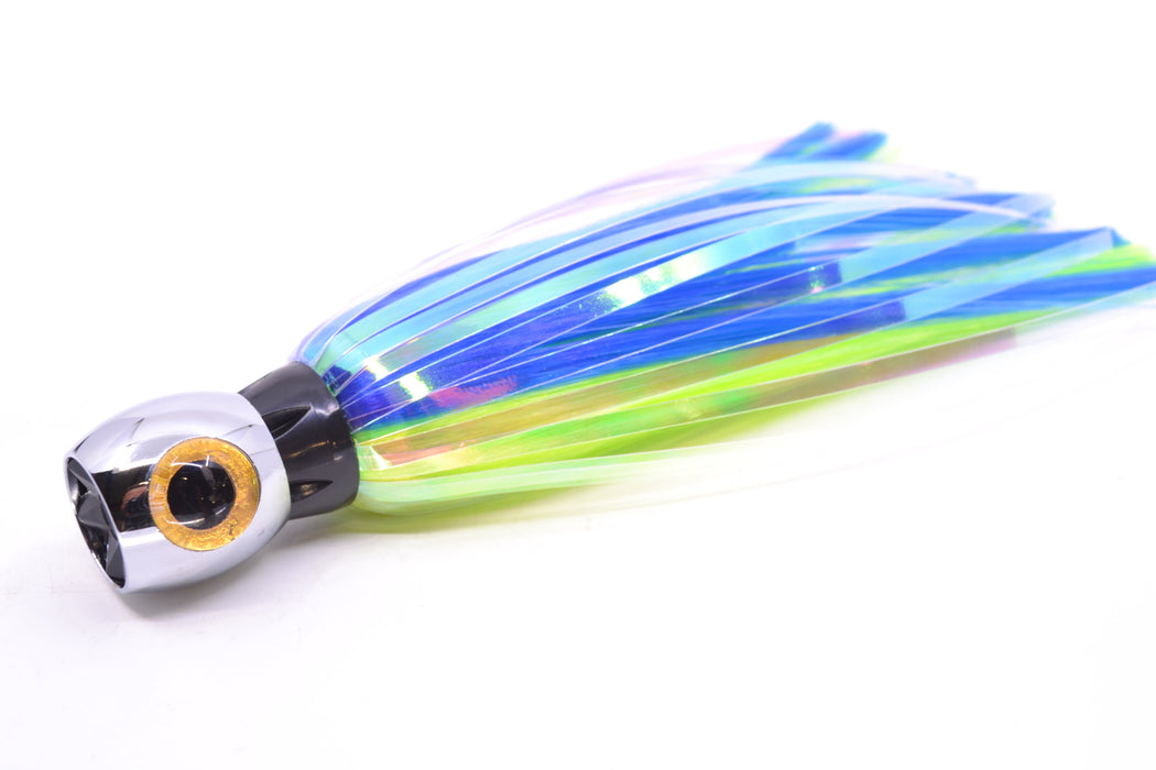 Iland Lures Blue-Chartreuse Flash Hair Chrome Head Sea Star 6.75" 1.5oz SS700F-BL/CH
