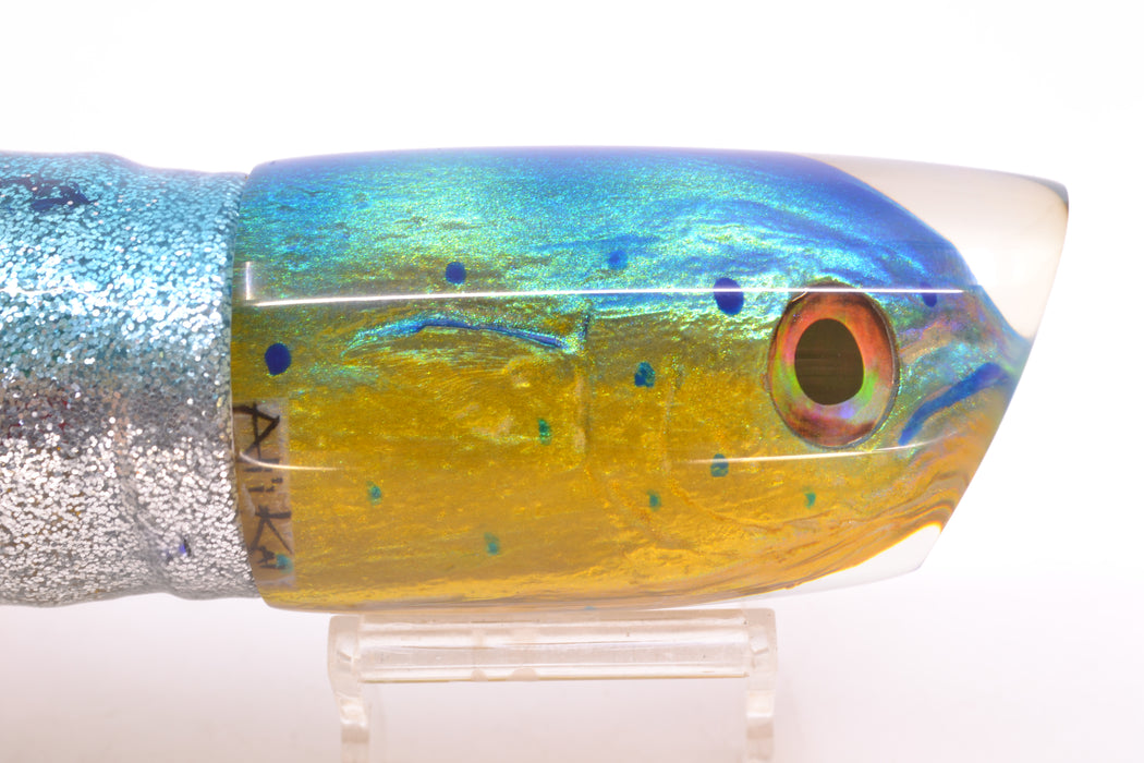 Ali'i Kai Lures Mahi Fish Head Large Kill Switch 12" 11.5oz Skirted Blue-Silver/Green-Gold