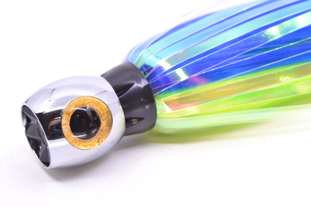 Iland Lures Blue-Chartreuse Flash Hair Chrome Head Sea Star 6.75" 1.5oz SS700F-BL/CH