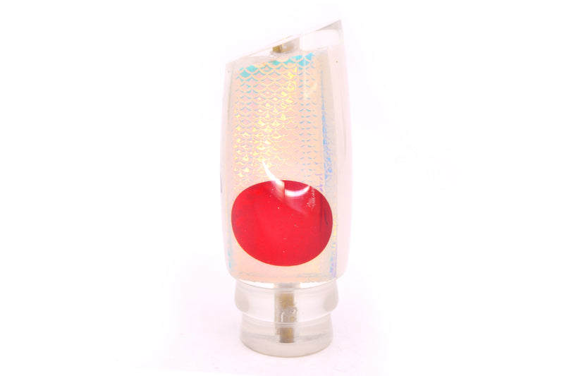 Koya Lures White Rainbow Scale Red Eyes Medium Kona Plunger 10" 5oz