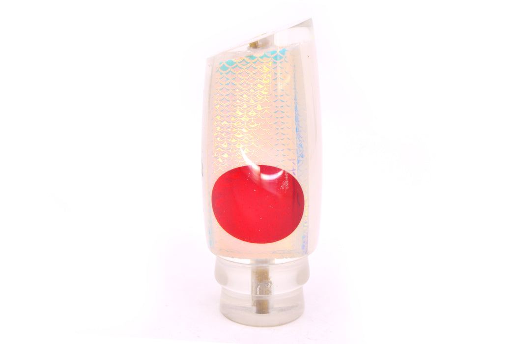 Koya Lures White Rainbow Scale Red Eyes Medium Kona Plunger 10" 5oz GZE