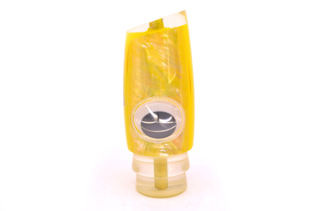 Koya Lures Yellow MOP Doll Eyes Medium Kona Plunger 10" 5oz GZE