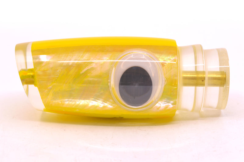 Koya Lures Yellow MOP Doll Eyes Medium Kona Plunger 10" 5oz