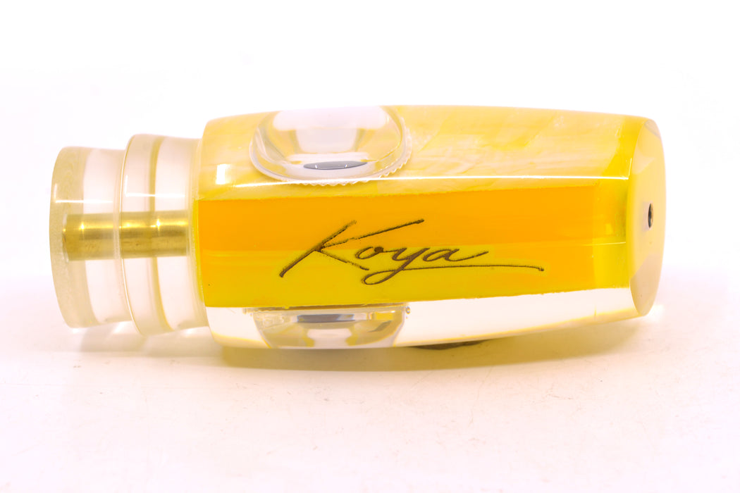 Koya Lures Yellow MOP Doll Eyes Medium Kona Plunger 10" 5oz GZE
