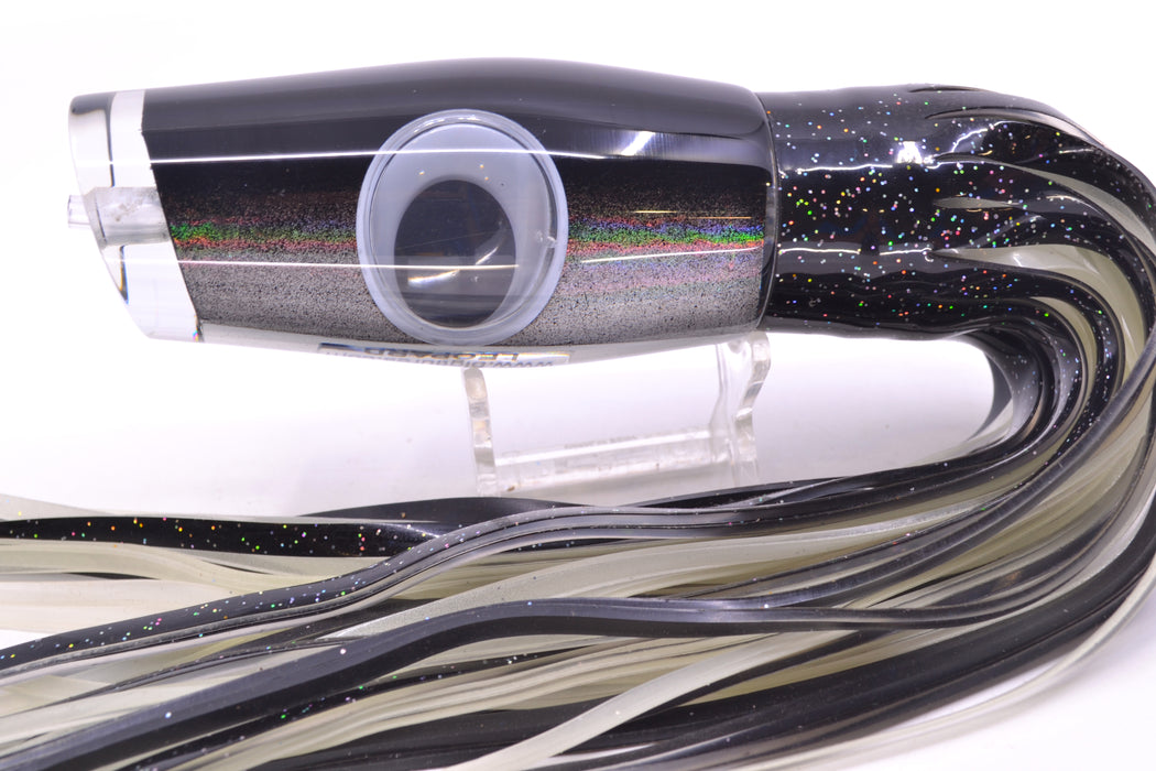 Big T Lures Black-White Rainbow Leopard 12" 10.7oz Skirted Black/White GZE
