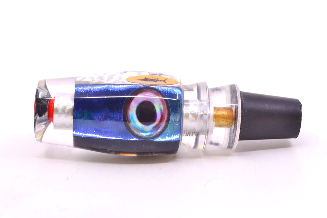 Aloha Lures Silver Wrap Blue Rainbow Dichro Black Back Kona Mongo 9" 5.2oz GZE