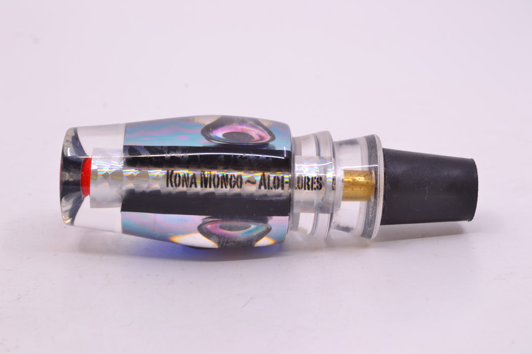 Aloha Lures Silver Wrap Blue Rainbow Dichro Black Back Kona Mongo 9" 5.2oz GZE