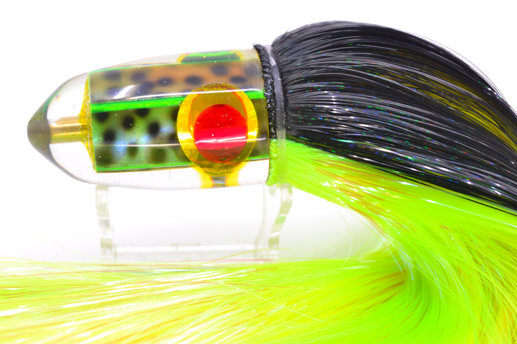 Ganku Lures Green "Tiger Cowrie" Bumbucha Bullet 9"+ 7oz Strobez Black-Green GZE