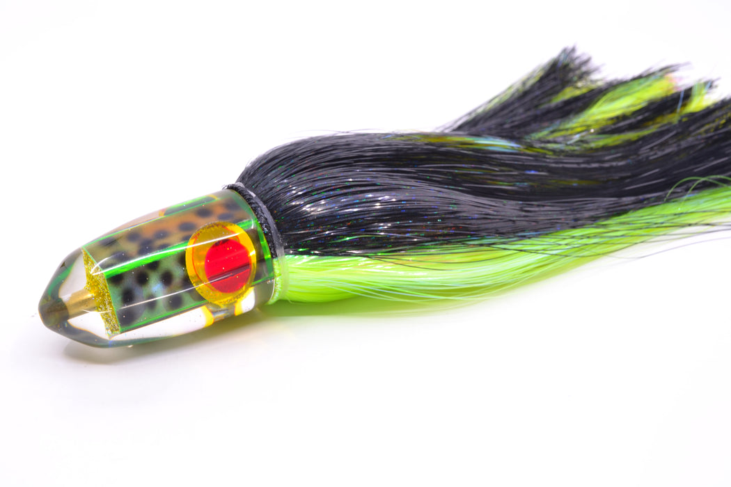 Ganku Lures Green "Tiger Cowrie" Bumbucha Bullet 9"+ 7oz Strobez Black-Green GZE