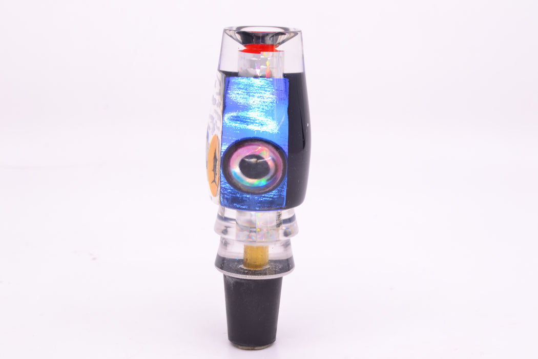Aloha Lures Silver Wrap Blue Rainbow Dichro Black Back Kona Mongo 9" 5.2oz GZE