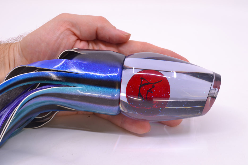Bonze Lures Smoke Mirrored Red Eyes Sugar Daddy 14" 15.5oz Fire Tailz Vinyl Skipjack