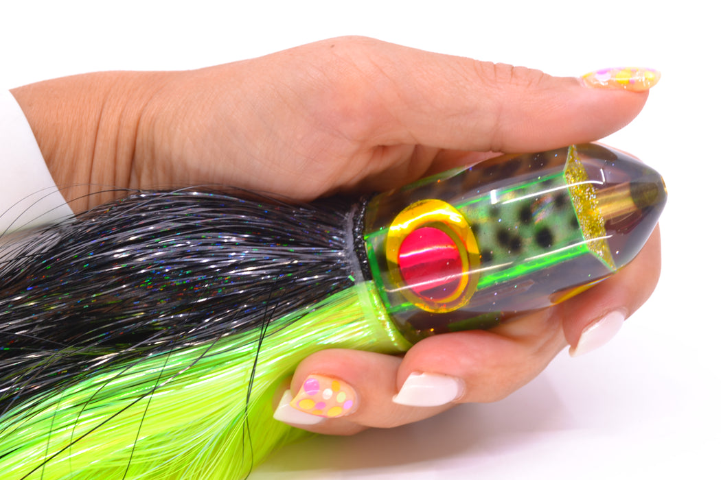 Ganku Lures Green "Tiger Cowrie" Bumbucha Bullet 9"+ 7oz Strobez Black-Green GZE