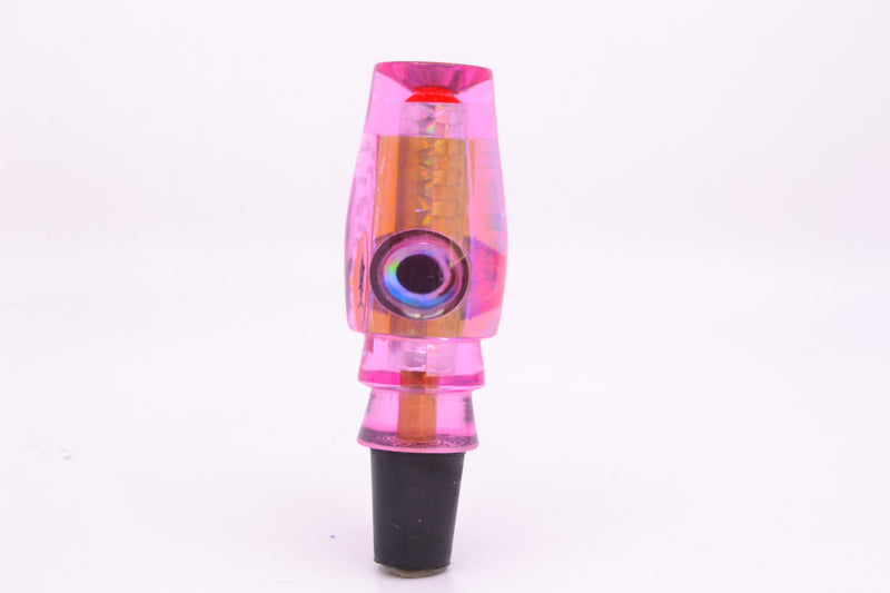Aloha Lures Pink Resin Ice Rainbow Dichro Pink Back Kona Mongo 9" 5.2oz