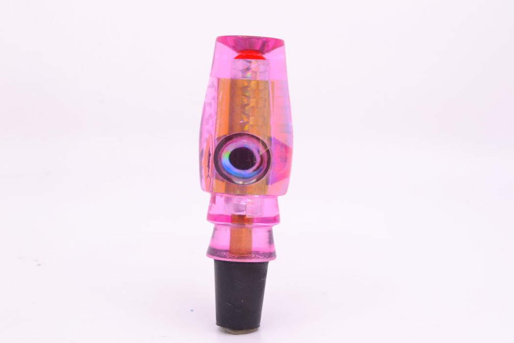 Aloha Lures Pink Resin Ice Rainbow Dichro Pink Back Kona Mongo 9" 5.2oz GZE