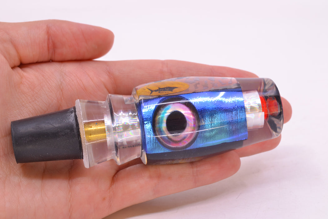Aloha Lures Silver Wrap Blue Rainbow Dichro Black Back Kona Mongo 9" 5.2oz GZE