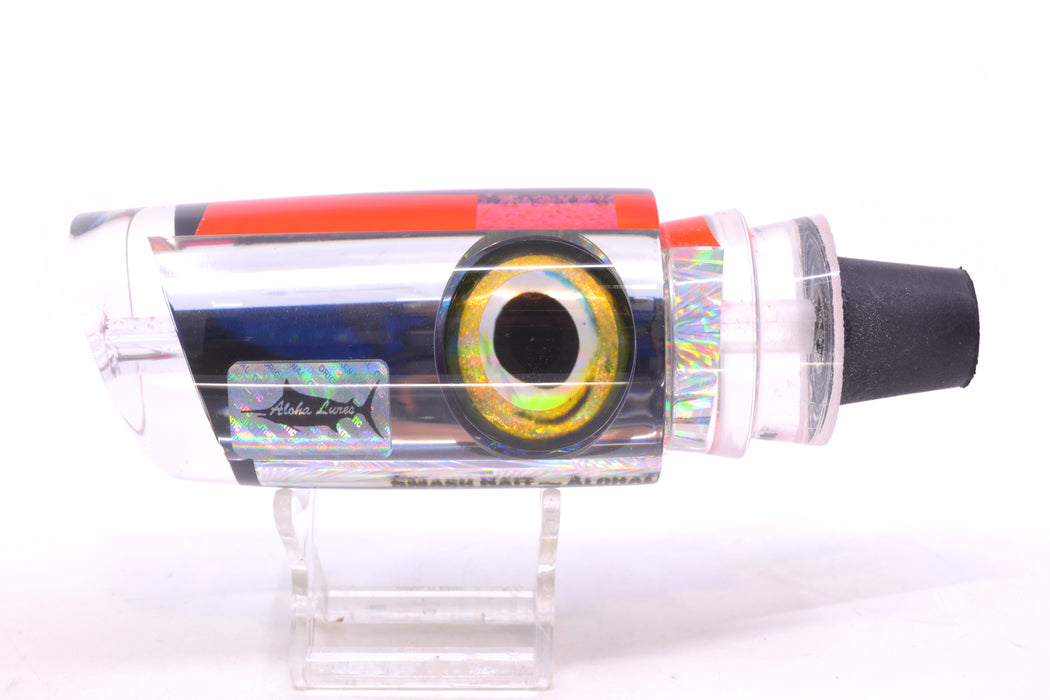 Aloha Lures Clear Mirrored Pink Rainbow Back Taxi Eyes Smash Bait 14" 9.5oz