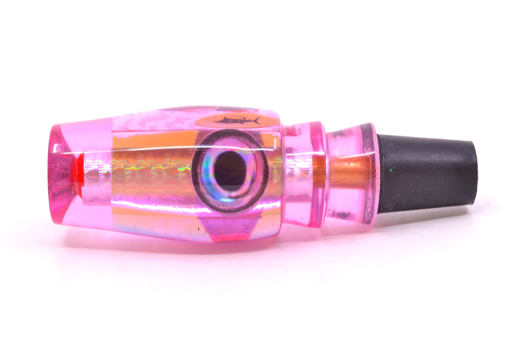 Aloha Lures Pink Resin Ice Rainbow Dichro Pink Back Kona Mongo 9" 5.2oz GZE