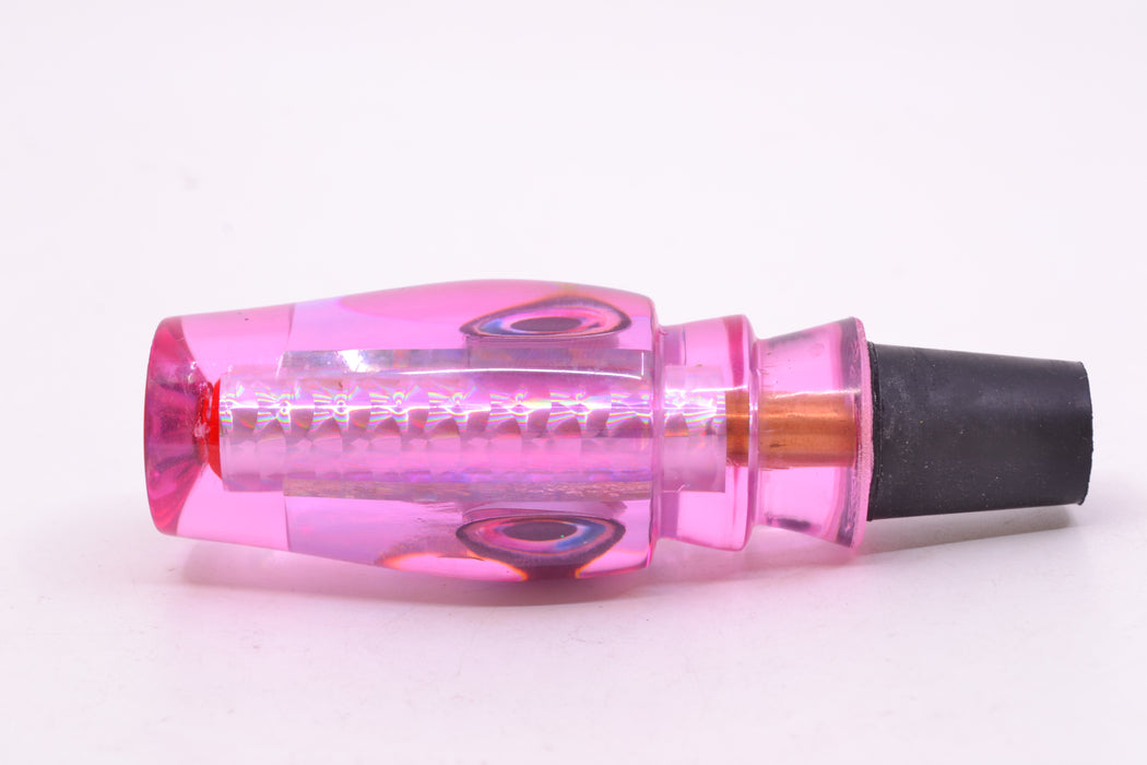 Aloha Lures Pink Resin Ice Rainbow Dichro Pink Back Kona Mongo 9" 5.2oz GZE