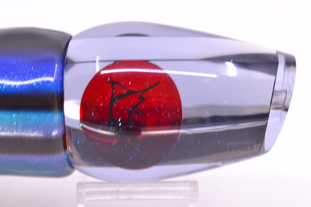 Bonze Lures Smoke Mirrored Red Eyes Sugar Daddy 14" 15.5oz Fire Tailz Vinyl Skipjack