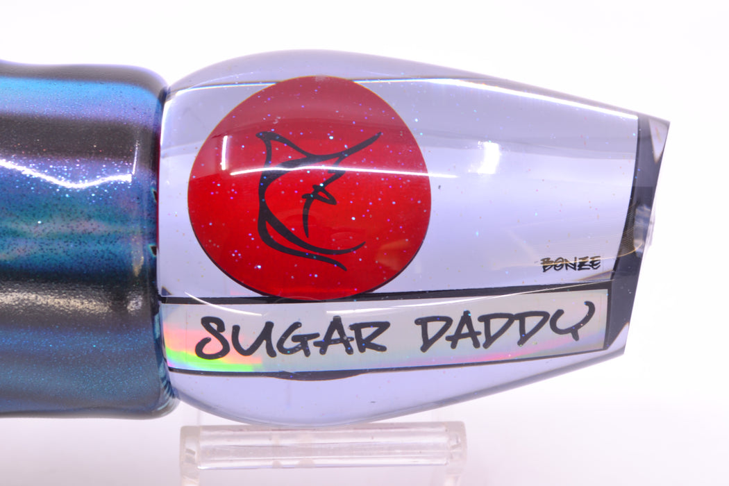 Bonze Lures Smoke Mirrored Red Eyes Sugar Daddy 14" 15.5oz Fire Tailz Vinyl Skipjack