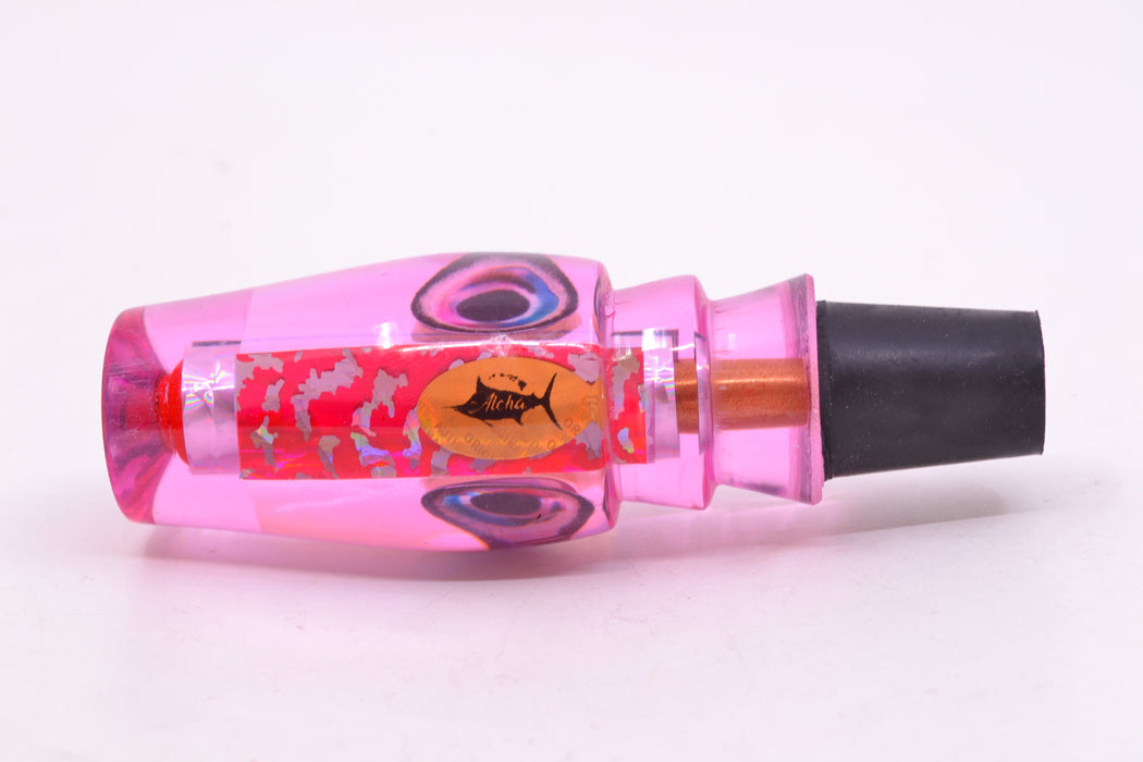Aloha Lures Pink Resin Ice Rainbow Dichro Pink Back Kona Mongo 9" 5.2oz GZE
