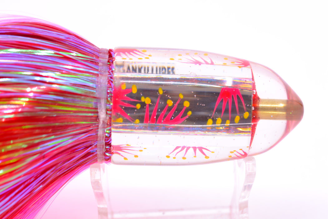 Ganku Lures "Ohia Lehua" Clear Mirrored Bumbucha Bullet 9"+ 7oz Strobez Red-Pink GZE