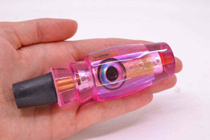 Aloha Lures Pink Resin Ice Rainbow Dichro Pink Back Kona Mongo 9" 5.2oz