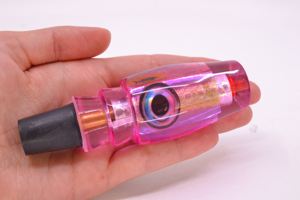 Aloha Lures Pink Resin Ice Rainbow Dichro Pink Back Kona Mongo 9" 5.2oz GZE