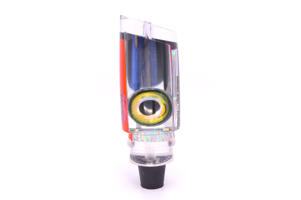 Aloha Lures Clear Mirrored Pink Rainbow Back Taxi Eyes Smash Bait 14" 9.5oz