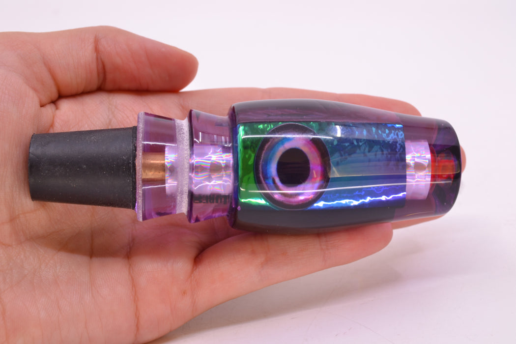 Aloha Lures Purple Resin Purple-Blue Dichro Black Back Kona Mongo 9" 5.2oz GZE