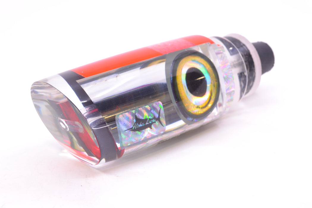 Aloha Lures Clear Mirrored Pink Rainbow Back Taxi Eyes Smash Bait 14" 9.5oz
