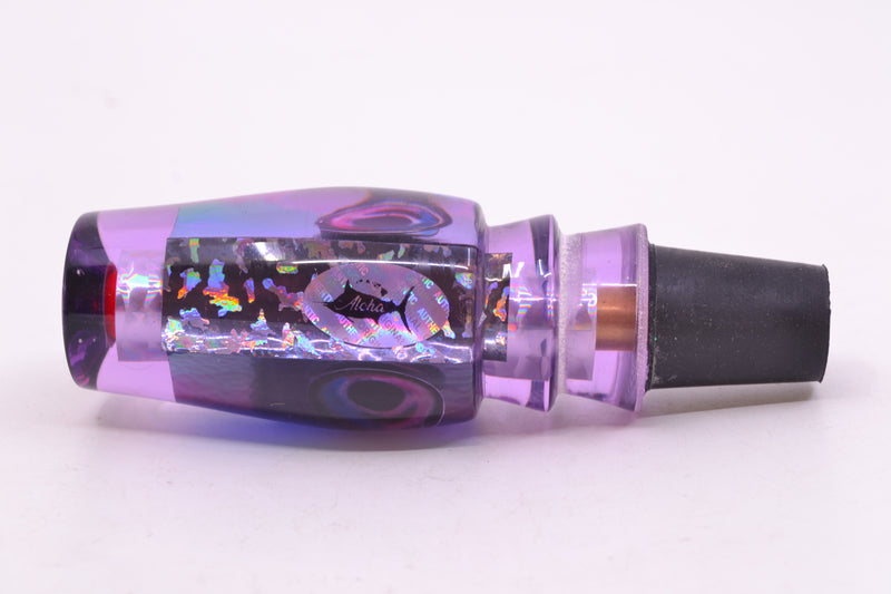 Aloha Lures Purple Resin Purple-Blue Dichro Black Back Kona Mongo 9" 5.2oz