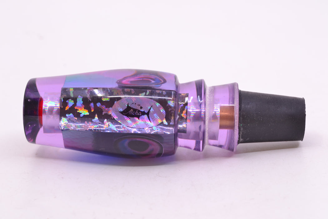 Aloha Lures Purple Resin Purple-Blue Dichro Black Back Kona Mongo 9" 5.2oz GZE
