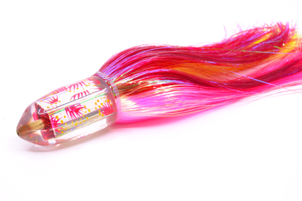 Ganku Lures "Ohia Lehua" Clear Mirrored Bumbucha Bullet 9"+ 7oz Strobez Red-Pink GZE