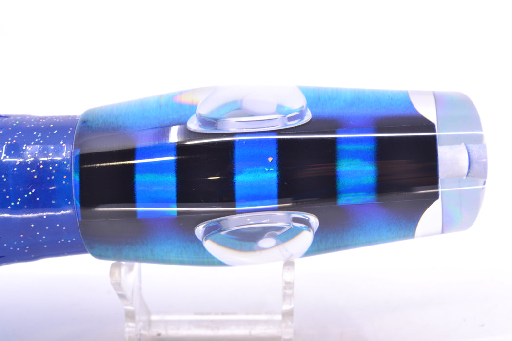 Big T Lures Blue-Silver Pearl Black Bar Back Leopard 12" 10.7oz Skirted Blue/Ice Blue GZE