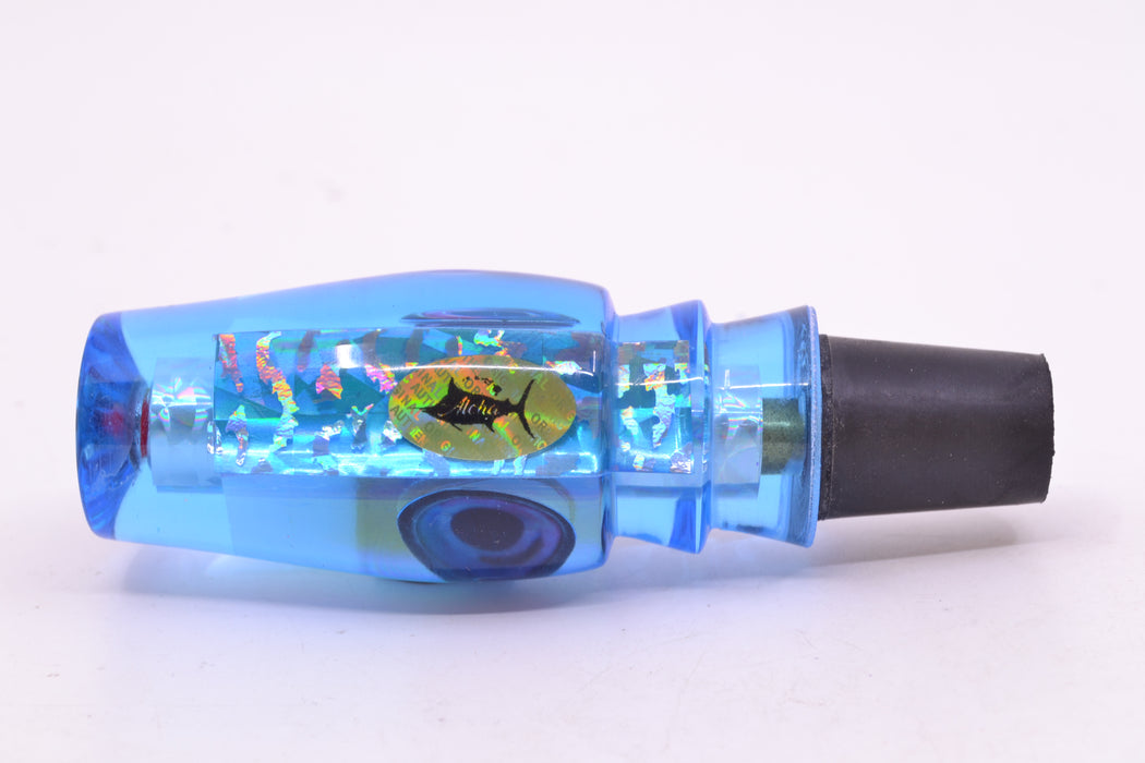Aloha Lures Ice Blue Resin Ice Rainbow Dichro Ice Blue Back Kona Mongo 9" 5.2oz GZE