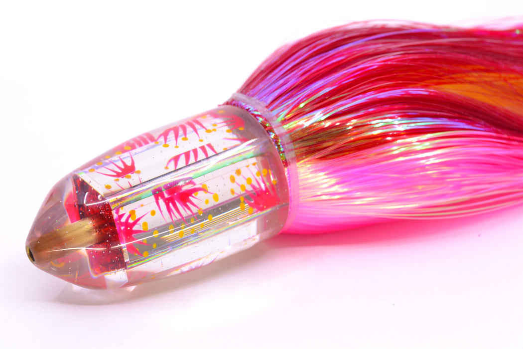 Ganku Lures "Ohia Lehua" Clear Mirrored Bumbucha Bullet 9"+ 7oz Strobez Red-Pink GZE