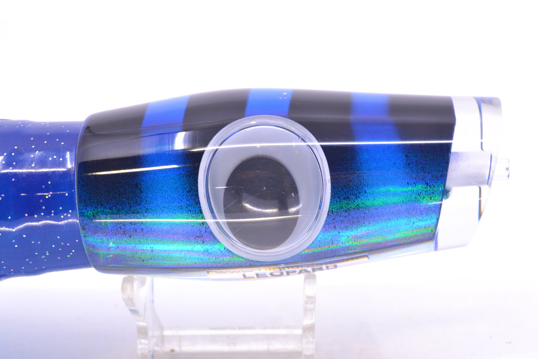 Big T Lures Blue-Silver Pearl Black Bar Back Leopard 12" 10.7oz Skirted Blue/Ice Blue GZE