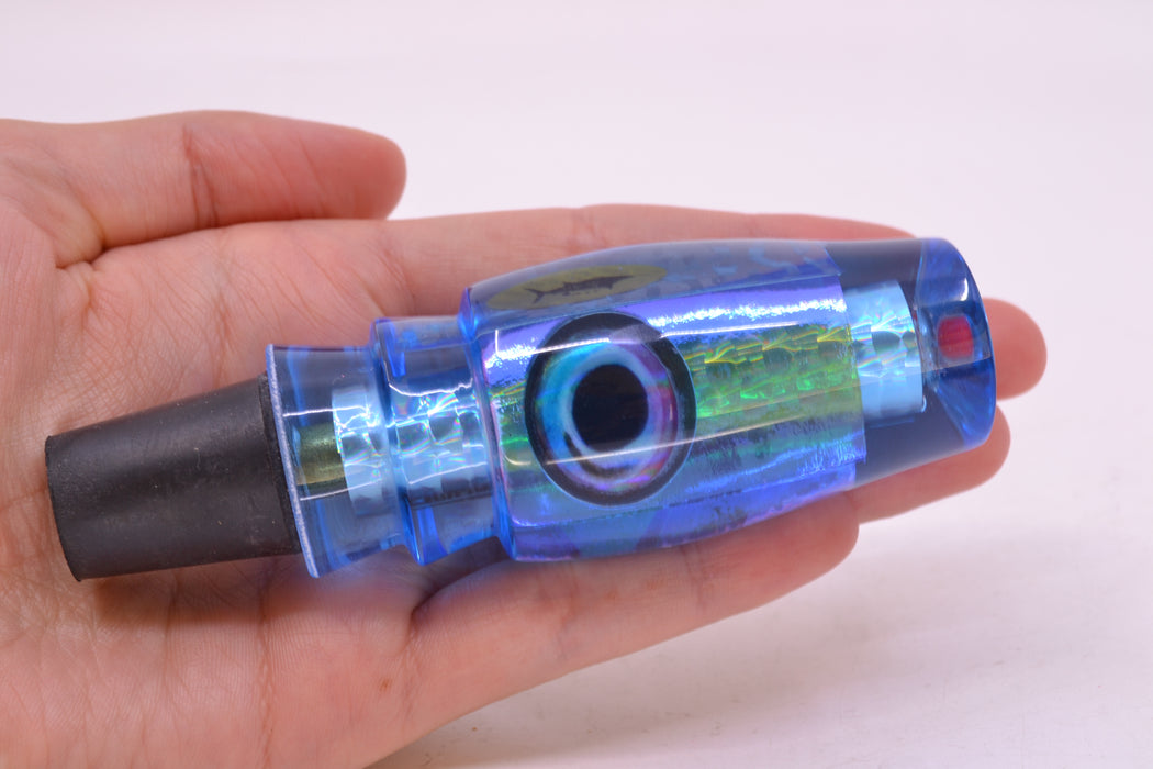 Aloha Lures Ice Blue Resin Ice Rainbow Dichro Ice Blue Back Kona Mongo 9" 5.2oz GZE