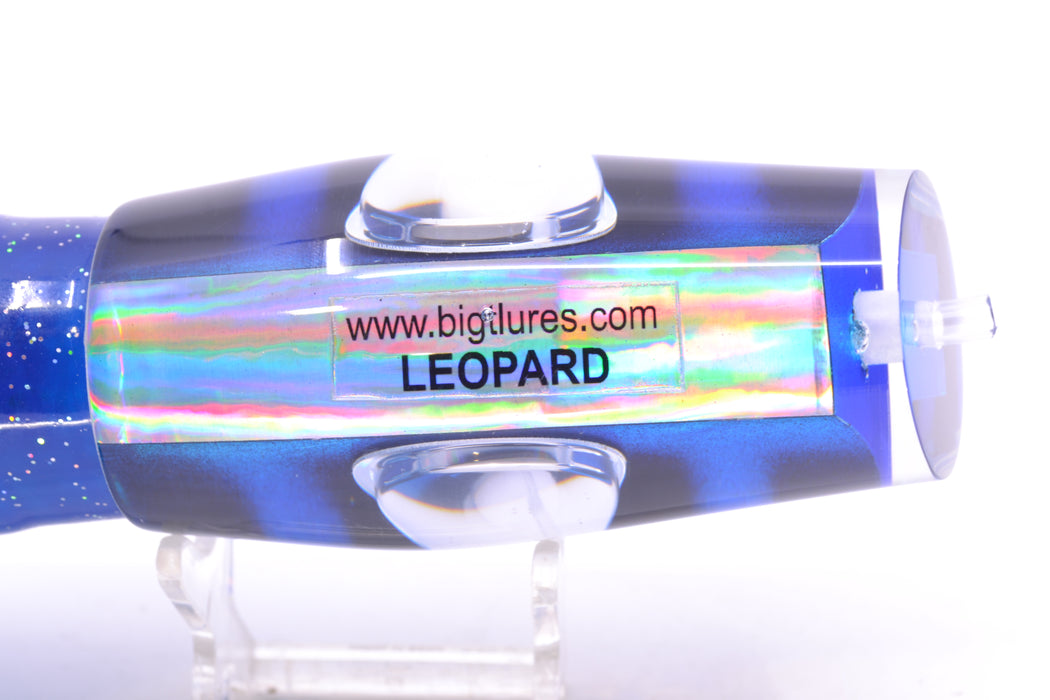 Big T Lures Blue-Silver Pearl Black Bar Back Leopard 12" 10.7oz Skirted Blue/Ice Blue GZE