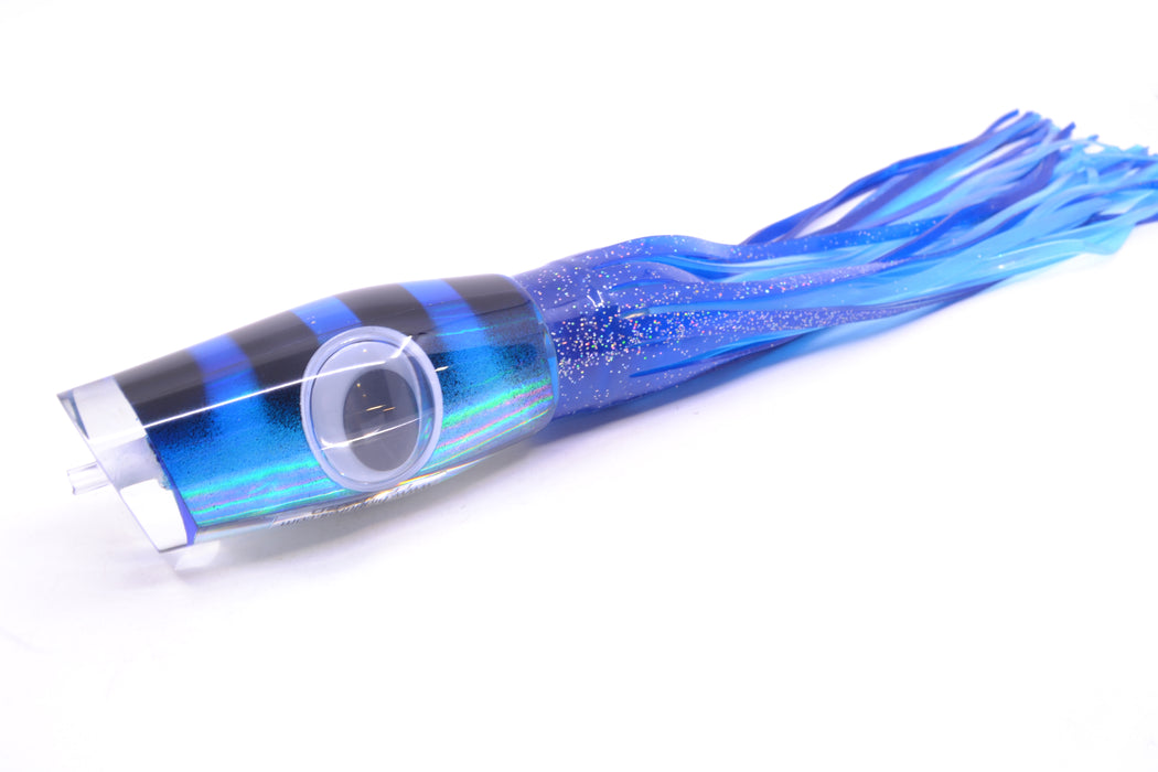 Big T Lures Blue-Silver Pearl Black Bar Back Leopard 12" 10.7oz Skirted Blue/Ice Blue GZE