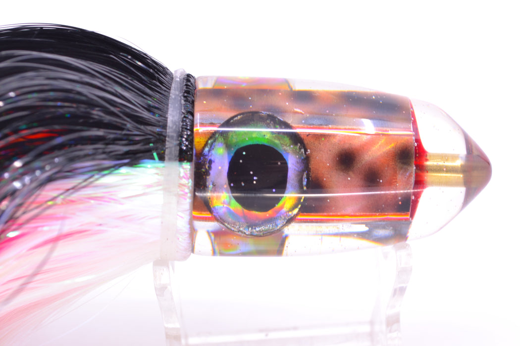 Ganku Lures "Tiger Cowrie" Bumbucha Bullet 9"+ 7oz Strobez Black-White/Orange-Pink GZE