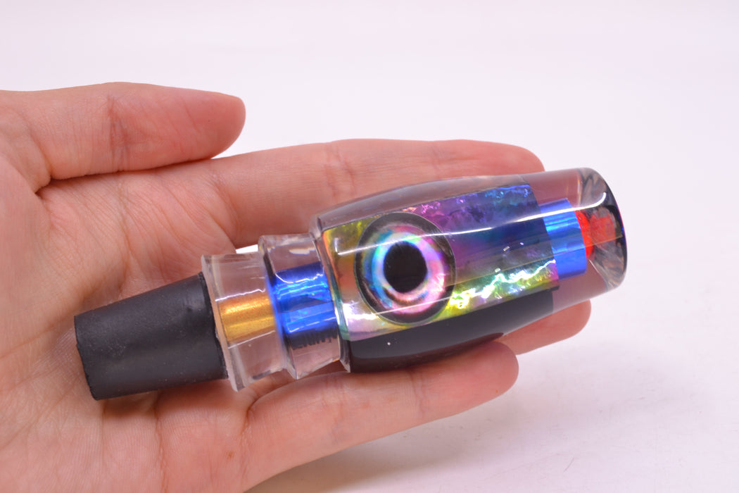 Aloha Lures Blue Wrap Rainbow Dichro Black Back Kona Mongo 9" 5.2oz GZE