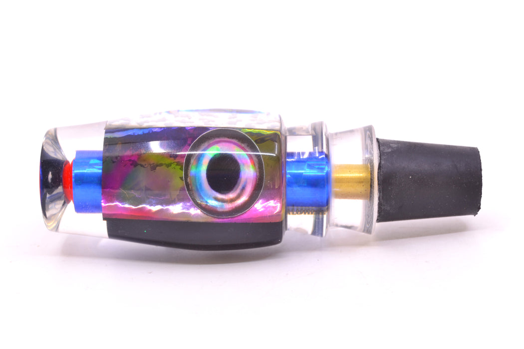 Aloha Lures Blue Wrap Rainbow Dichro Black Back Kona Mongo 9" 5.2oz GZE