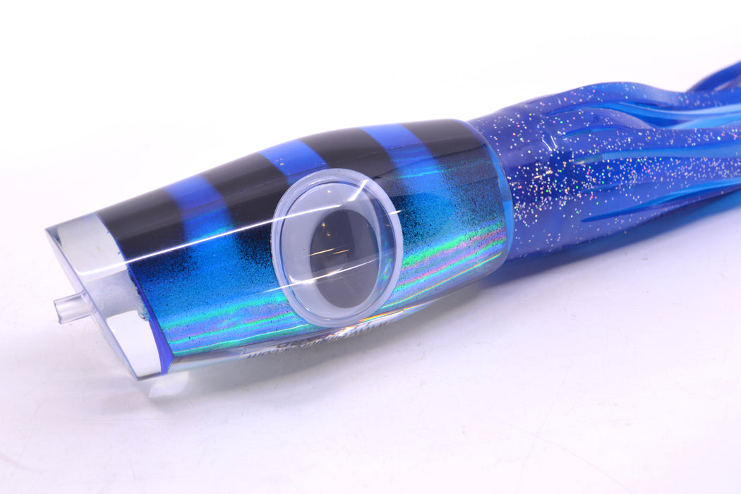 Big T Lures Blue-Silver Pearl Black Bar Back Leopard 12" 10.7oz Skirted Blue/Ice Blue GZE