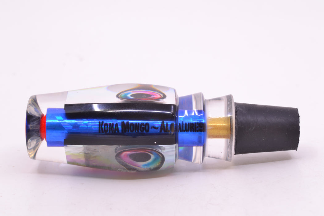 Aloha Lures Blue Wrap Rainbow Dichro Black Back Kona Mongo 9" 5.2oz GZE